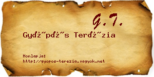 Gyöpös Terézia névjegykártya